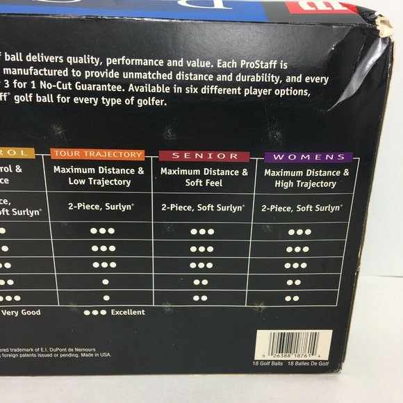 Wilson ProStaff Women's Golf Balls 18 Count Distance Durability Golfing Sports - Picture 6 of 12